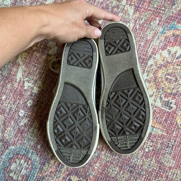 Converse Floral Rosette Grey Canvas Kids Shoes size 3 - Picture 6 of 8